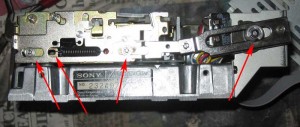floppy drive disassembly points