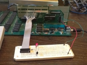 SUPERPROTO connected to breadboard