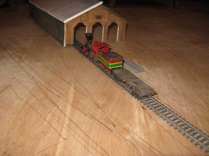 engine house mock up with track plan