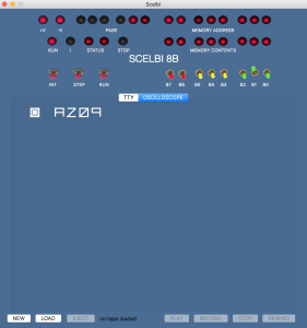 SCELBI APP with Oscilloscope Display Interface