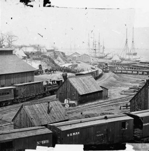 Rail Yard at City Point circa 1865