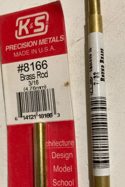 Brass tubing and matching rod