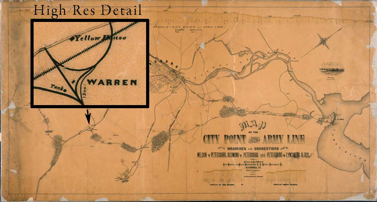 City Point and Army Line Map