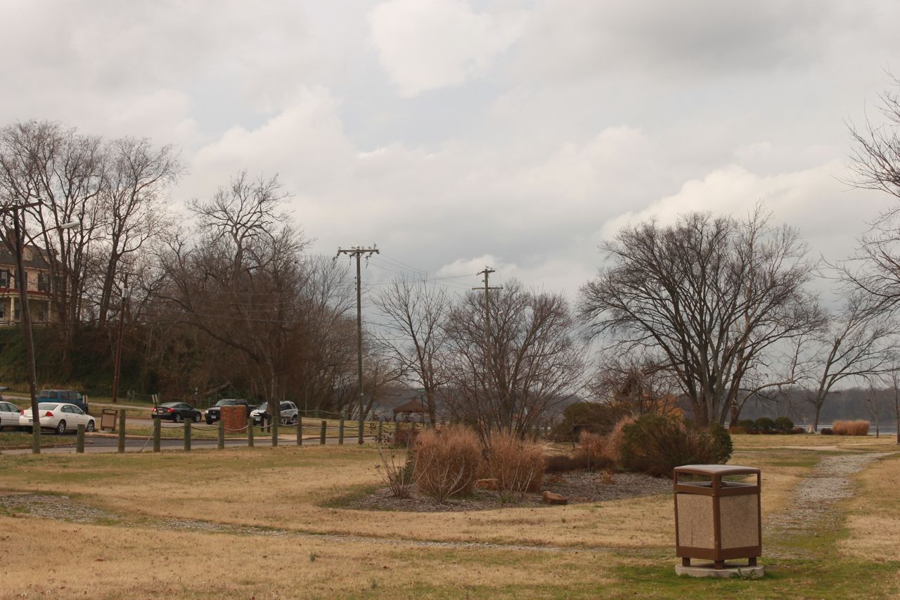 looking up the James
River Shoreline