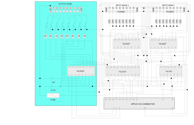 Apple II Interface with Relay Control